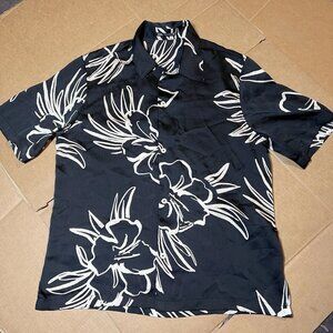 ZARA Floral Short-Sleeve Button-Up Shirt